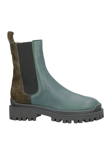 HIGH Ankle boot Dark green Leather