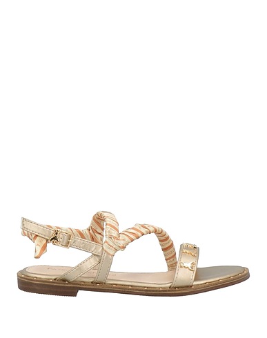 PATRIZIA PEPE Sandals Beige Textile fibres