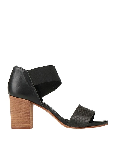 TARGET Sandals Black Leather, Elastic fibres