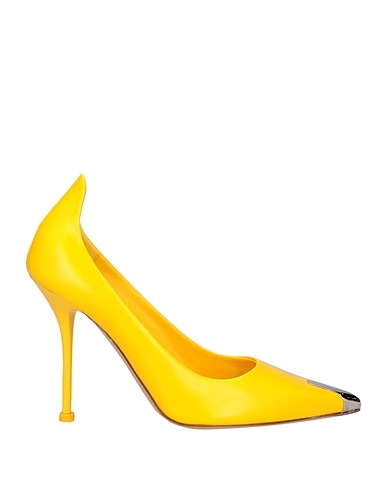 MCQUEEN Pump Yellow Soft Leather
