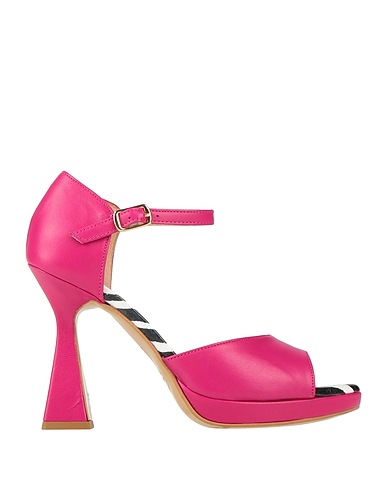 LE PEPITE Sandals Fuchsia Leather
