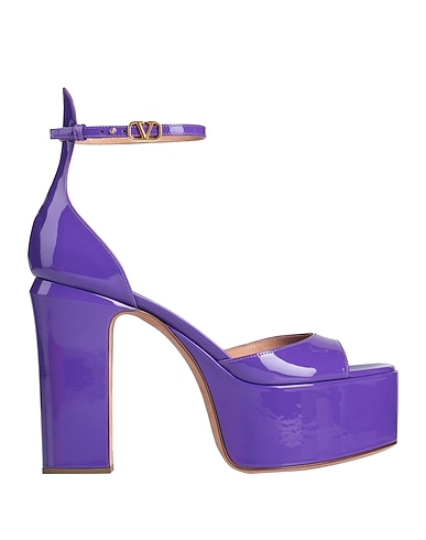 VALENTINO GARAVANI Sandals Purple Leather
