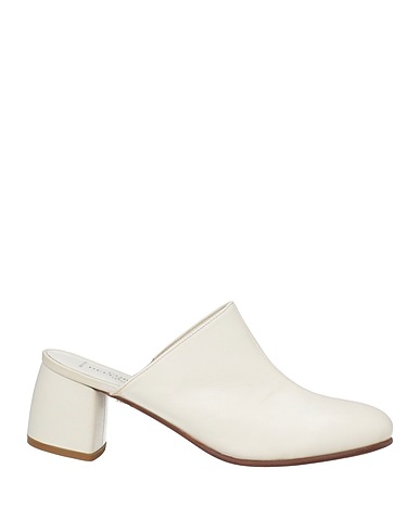LA CORTE DELLA PELLE by FRANCO BALLIN Mules and clogs Off white Leather