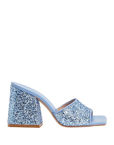 8 by YOOX Sandals Pastel blue 46% Polyester, 45% Cotton, 9% Aramid fibre