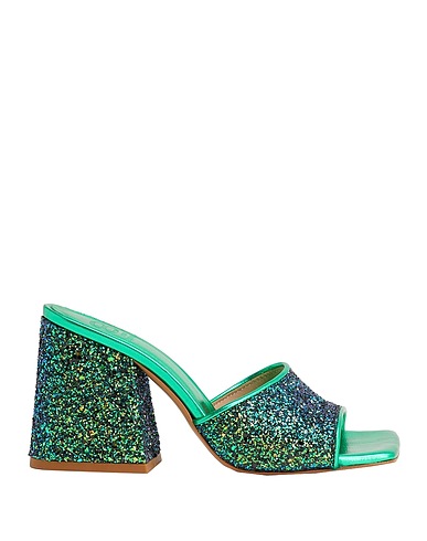 8 by YOOX Sandali Verde scuro 46% Poliestere, 45% Cotone, 9% Fibra aramidica