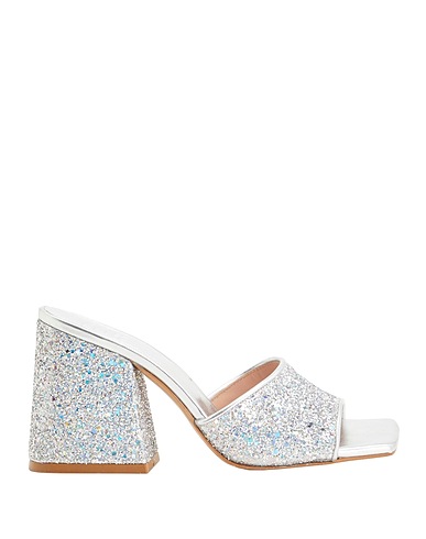 8 by YOOX Sandali Argento 46% Poliestere, 45% Cotone, 9% Fibra aramidica