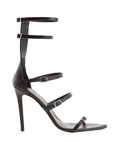 8 by YOOX Sandals LEATHER SANDALS
 Black 100% Ovine leather