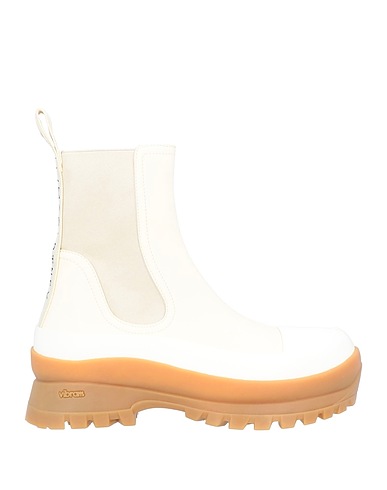 STELLA McCARTNEY Ankle boot Ivory Textile fibers