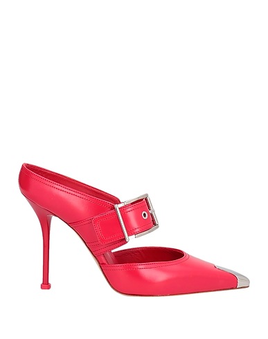 MCQUEEN Mules and clogs Red Leather