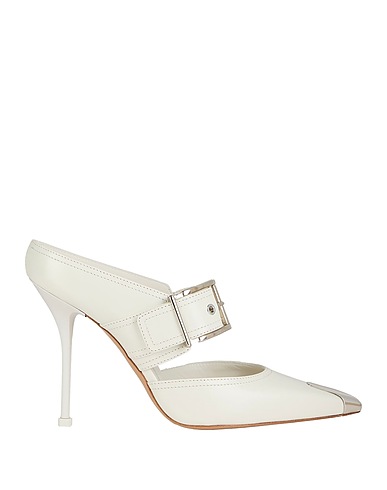MCQUEEN Mules and clogs White Leather