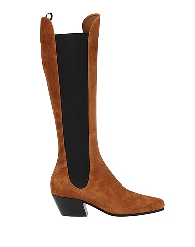 KHAITE Boots Camel Soft Leather, Other Fibres