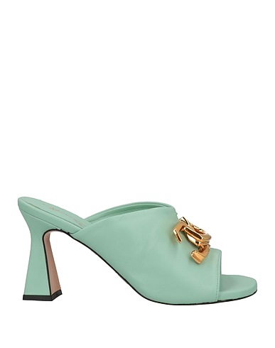 BIANCA DI Sandals Light green Soft Leather