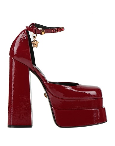 VERSACE Décolleté Bordeaux Pelle