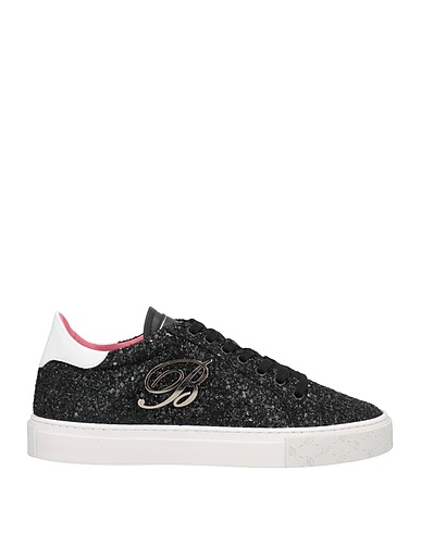 BLUMARINE Sneakers Black Textile fibers, Leather