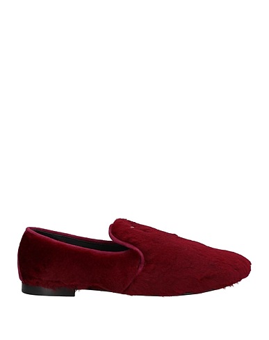 GIUSEPPE ZANOTTI Mokassins Bordeaux Leder, Gewebefasern
