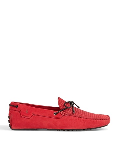 TOD'S for FERRARI Loafers Red Soft Leather