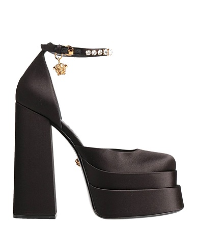 VERSACE Pump Black Textile fibers