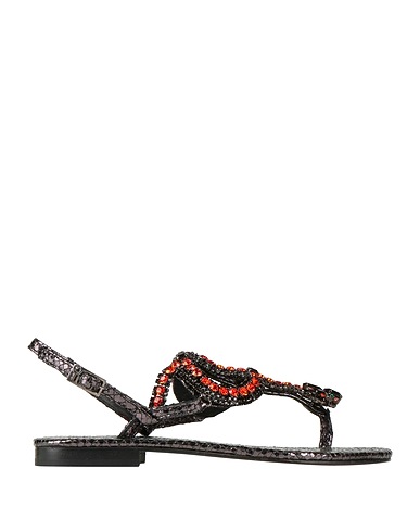 EMANUELA CARUSO Capri Flip flops Black Leather