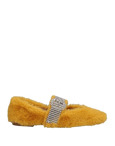 JIMMY CHOO Footwear Mustard Textile fibres