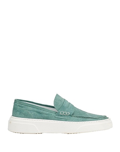 8 by YOOX Loafers RUBBER SOLE PENNY LOAFER
 Sage green 100% Calfskin