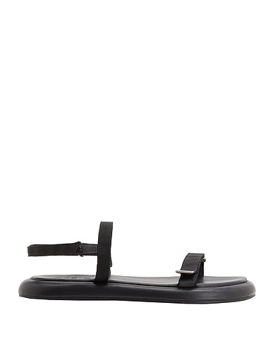 8 by YOOX Sandali LEATHER ADVENTURE SANDALS
 Nero 100% Fibre tessili, Pelle ovina