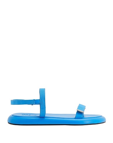 8 by YOOX Sandals LEATHER ADVENTURE SANDALS
 Blue 100% Textile fibers, Ovine leather