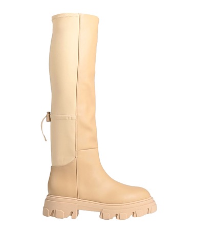 GIA BORGHINI Stiefel Beige Leder, Gewebefasern