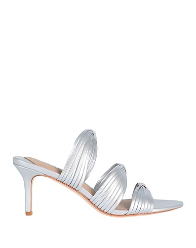 LAUREN RALPH LAUREN Sandals LORRAINE METALLIC NAPPA LEATHER SANDAL
 Silver Soft Leather