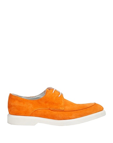 8 by YOOX Zapato de cordones SUEDE DERBY SHOES
 Mandarina 100% Piel de ternera