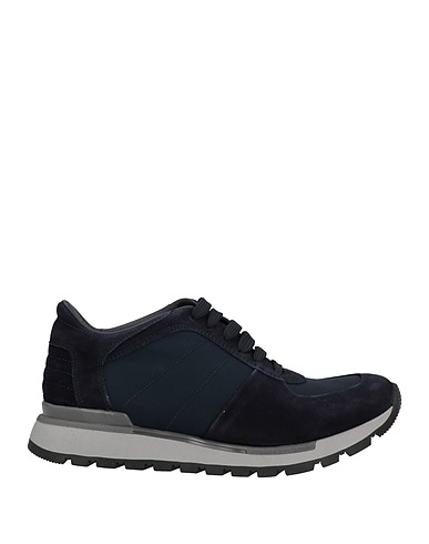 BRIAN CRESS Sneakers Azul noche Cuero, Fibras textiles