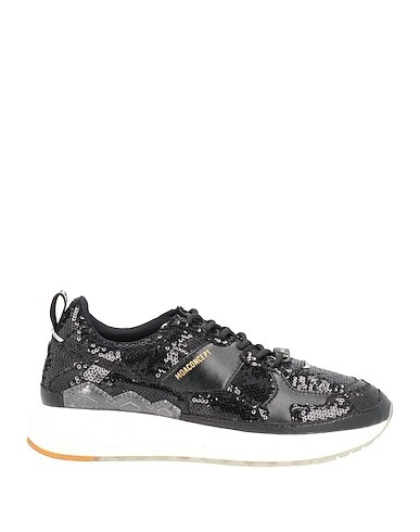 MOACONCEPT Sneakers Black Soft Leather, Textile fibres