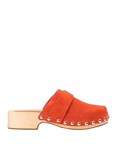 TOMMY HILFIGER Mules und Clogs Orange Leder, Holz