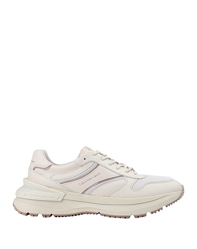 CALVIN KLEIN JEANS Sneakers Khaki Pelle, Fibre tessili
