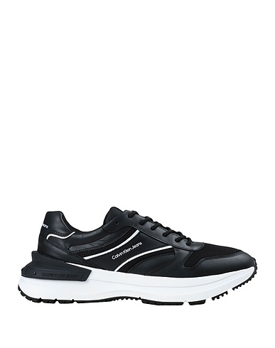 CALVIN KLEIN JEANS Sneakers Nero Pelle, Fibre tessili