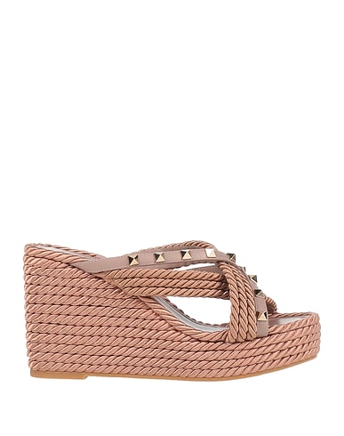 VALENTINO GARAVANI Espadrilles Light brown Soft Leather, Textile fibres