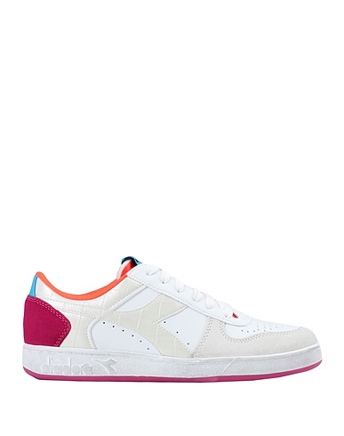 DIADORA Sneakers MAGIC BASKET LOW CROCO WN
 White Leather, Textile fibers