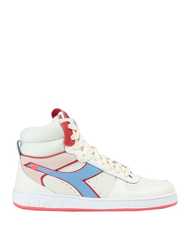 DIADORA Sneakers MAGIC BASKET MID LABEL WN
 Bianco Pelle, Fibre tessili