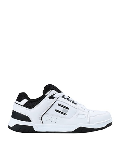 TOMMY JEANS Sneakers Black Soft Leather, Textile fibres