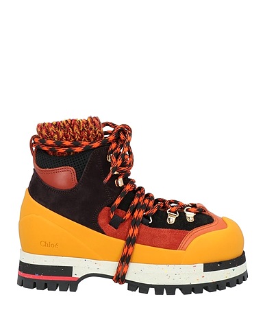 CHLOÉ Ankle boot Mandarin Leather, Textile fibres