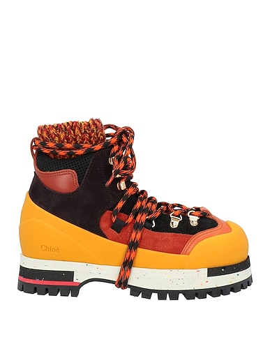 CHLOÉ Ankle boot Leather, Textile fibres