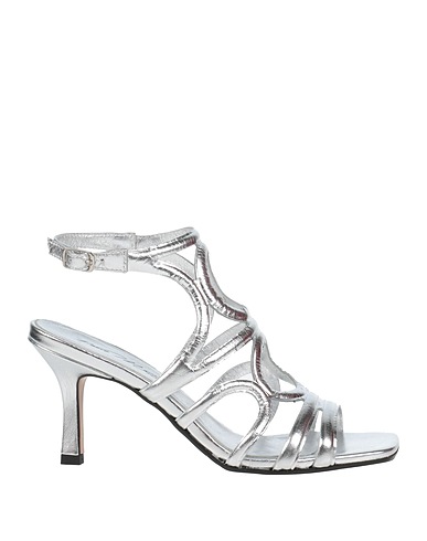 PAOLO MATTEI Sandals Silver Leather