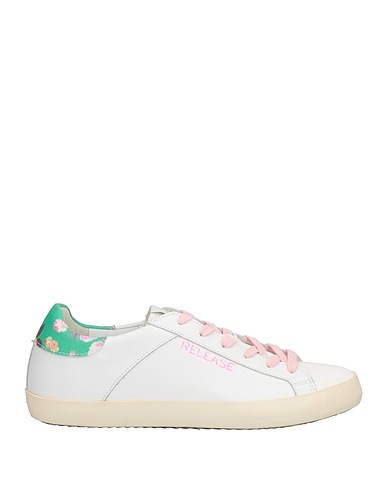 NIRA RUBENS Sneakers White Soft Leather, Textile fibres