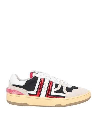 LANVIN Sneakers Black Soft Leather, Textile fibers
