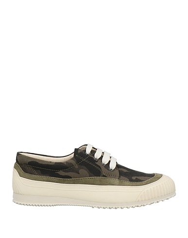 HOGAN Sneakers Military green Soft Leather, Textile fibers