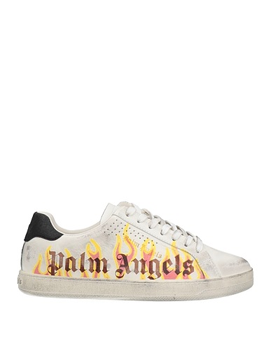 PALM ANGELS Sneakers White Soft Leather, Textile fibres
