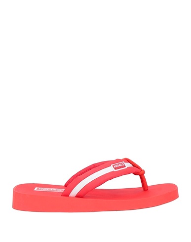 KENZO Flip flops Tomato red 100% Textile fibres
