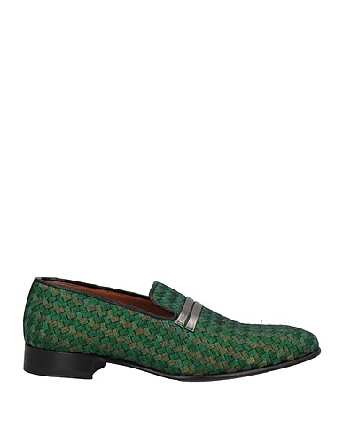 MALONE SOULIERS Loafers Green Textile fibres