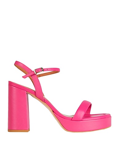 OVYÉ Sandals Fuchsia 100% Calfskin