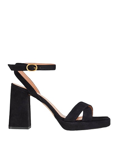 BIANCA DI Sandals Black 100% Leather