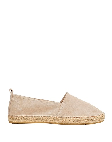 8 by YOOX Espadrillas SUEDE LEATHER ROUND TOE ESPADRILLES
 Beige 100% Pelle di vitello
